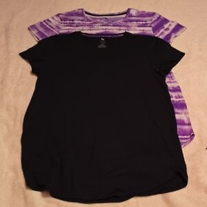 Black and Purple Tie-Dye Women's Tops